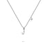 Solid 925 Sterling Silver Initial Crystal Personalised Alphabet Letter Necklace Silver